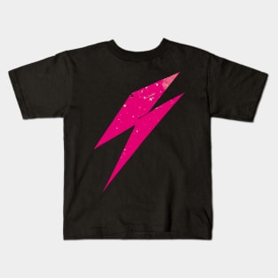 Street art vintage pink lightning bolt thunder Kids T-Shirt